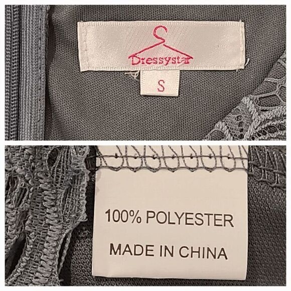 Elegant Romantic Retro Vintage Swing Lace Bridesmaid Prom Dress with Belt S NEW - Picture 10 of 16